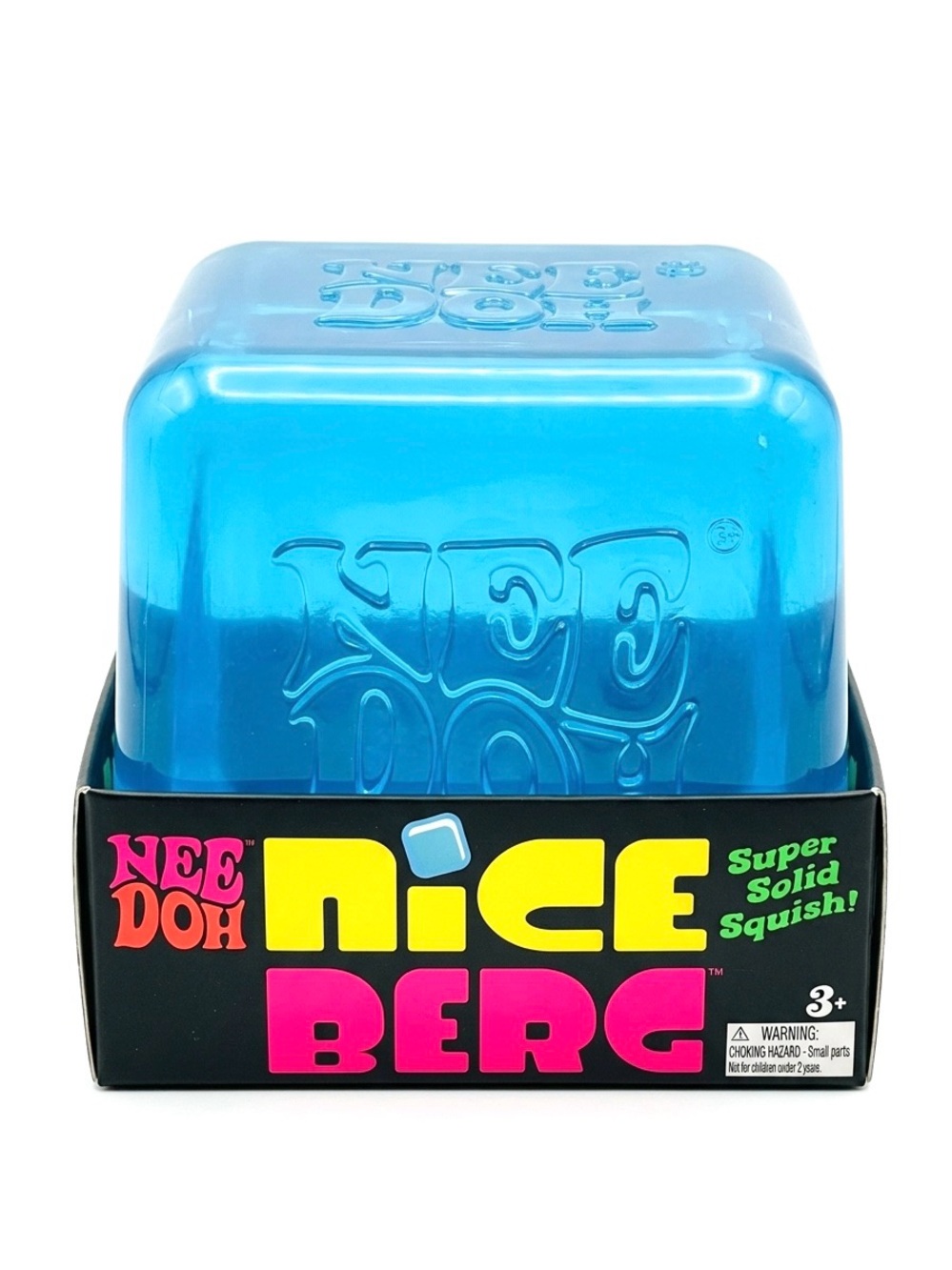 NeeDoh Nice Berg Ice Cube Squishy Fidget toy Schylling NEW Authentic Nee Doh XL